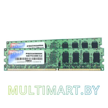 Оперативная память Patriot Signature 2x2GB KIT DDR2 PC2-6400 (PSD24G800K)